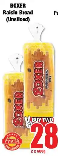 Boxer BOXER Raisin Bread (Unsliced) offer