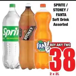 Boxer SPRITE / STONEY / FANTA Soft Drink Assorted offer