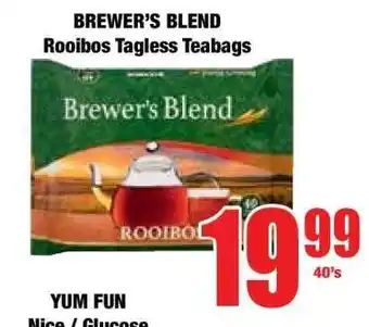 Boxer Brewer's Blend Rooibos Tagless Teabags offer