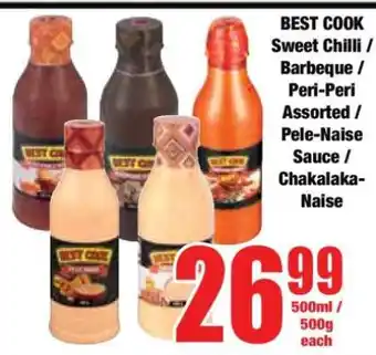 Boxer BEST COOK Sweet Chilli / Barbeque / Peri-Peri Assorted / Pele-Naise Sauce / Chakalaka-Naise offer