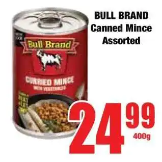 Boxer BULL BRAND Canned Mince Assorted offer
