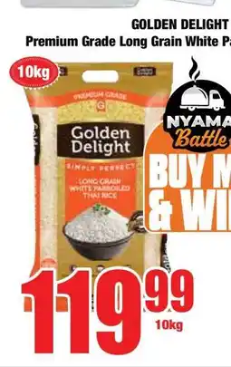 Boxer Golden Delight Premium Grade Long Grain White Parboiled Thai Rice 10kg offer