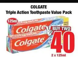 Boxer Colgate Triple Action Toothpaste Value Pack offer