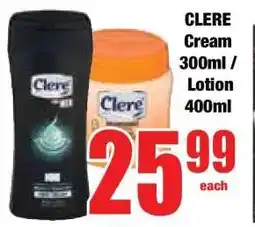 Boxer CLERE Cream 300ml / Lotion 400ml offer