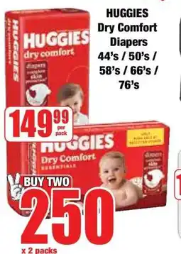 Boxer HUGGIES Dry Comfort Diapers offer