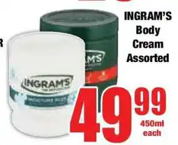 Boxer INGRAM’S Body Cream Assorted offer