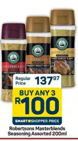 Pick n Pay Hypermarket Robertsons Masterblends Seasoning Assorted 200ml offer