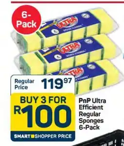 Pick n Pay Hypermarket PnP Ultra Efficient Regular Sponges 6-Pack offer