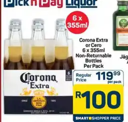 Pick n Pay Hypermarket Corona Extra or Cero 6 x 355ml offer