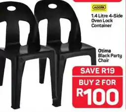 Pick n Pay Hypermarket Otima Black Party Chair offer