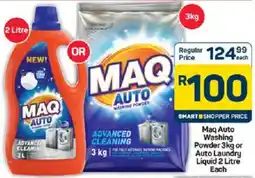 Pick n Pay Maq Auto Washing Powder or Auto Laundry Liquid offer