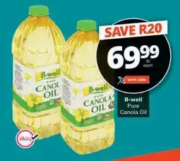 Checkers B-Well Pure Canola Oil offer