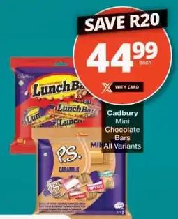 Checkers Cadbury Mini Chocolate Bars offer