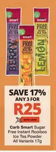 Checkers Carb Smart Sugar Free Instant Rooibos Ice Tea Powder offer