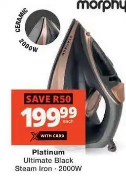 Checkers Platinum Ultimate Black Steam Iron offer