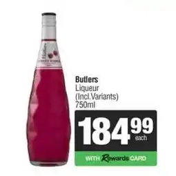 Spar Tops Butlers offer