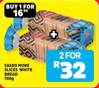 Usave Sasko more slices white bread offer