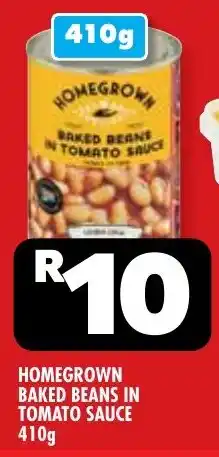 Usave Homegrown baked beans in tomato sauce offer