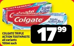 Usave Colgate triple action toothpaste offer