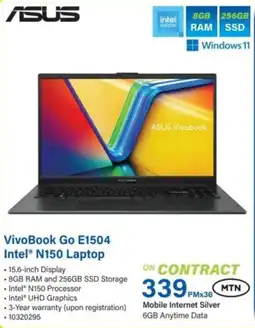 Incredible Connection Asus VivoBook Go E1504 Intel N150 Laptop offer
