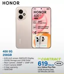 Incredible Connection Honor 400 5G 256GB offer
