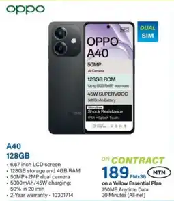 Incredible Connection Oppo A40 128GB offer