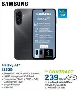 Incredible Connection Samsung Galaxy A17 128GB offer