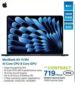Incredible Connection Apple MacBook Air 13 M4 10 Core CPU 8 Core GPU offer