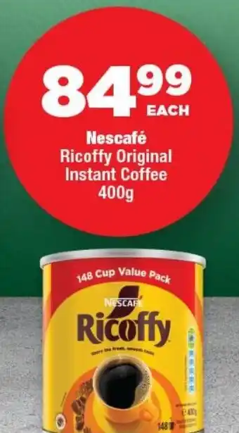 OK Foods Nescafé Ricoffy Original Instant Coffee offer
