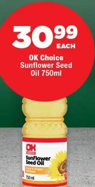 OK Foods OK Choice Sunflower Seed Oil offer