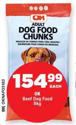 OK Foods OK Beef Dog Food offer