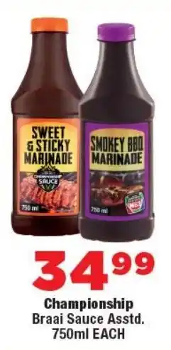 OK Foods Championship Braai Sauce offer