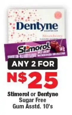 OK Foods Stimorol or Dentyne Sugar Free Gum offer