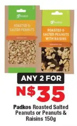 OK Foods Padkos Roasted Salted Peanuts or Peanuts & Raisins offer