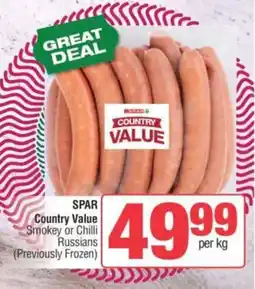Spar SPAR Country Value Smokey or Chilli Russians offer