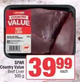 Spar SPAR Country Value Beef Liver offer