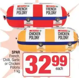 Spar SPAR French, Chilli, Garlic or Chicken Polony offer