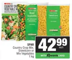 Spar SPAR Country Crop Mix, Sweetcorn or Mix Vegetables offer