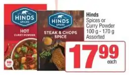 Spar Hinds Spices or Curry Powder Assorted offer