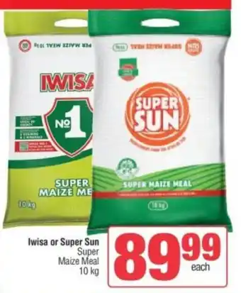 Spar Iwisa or Super Sun Super Maize Meal offer