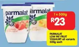 Shoprite Parmalat low fat fruit yoghurt offer