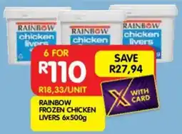 Shoprite Rainbow frozen chicken livers offer