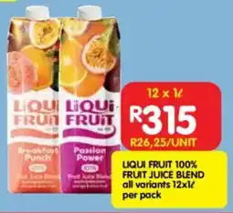 Shoprite Liqui fruit 100% fruit juice blend offer