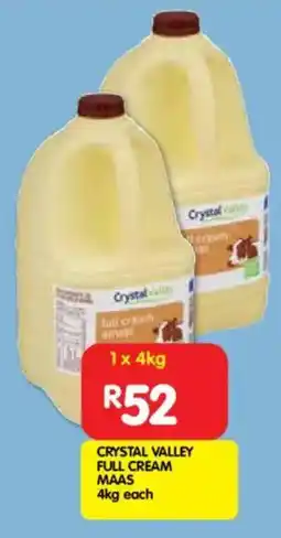 Shoprite Crystal valley full cream maas offer