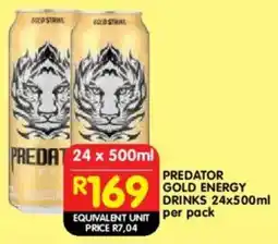 Shoprite Predator gold energy drinks offer