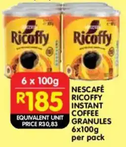 Shoprite Nescafé ricoffy instant coffee granules offer