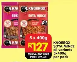Shoprite Knorrox soya mince offer
