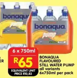 Shoprite Bonaqua flavoured still water pump offer