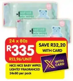 Shoprite Nice nice baby wipes lightly fragranced offer