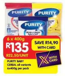 Shoprite Purity baby cereal offer